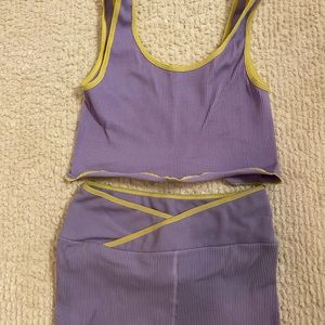 Free people bike short workout set